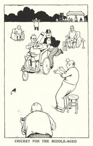 Krykiet dla osób w średnim wieku (lito) autorstwa William Heath Robinson