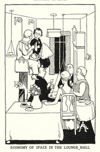 Ekonomia przestrzeni w holu (lito) autorstwa William Heath Robinson