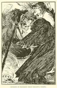 Zaangażowani w przygotowywanie swoich strasznych wdzięków autorstwa William Heath Robinson