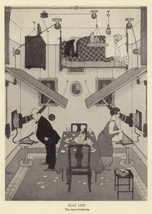 Płaskie życie, zapasowa sypialnia lito autorstwa William Heath Robinson