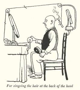 Do przypalania włosów z tyłu głowy (lito) autorstwa William Heath Robinson