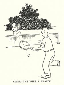 Dawanie żonie szansy (litografia) autorstwa William Heath Robinson