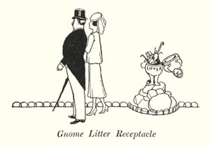 Pojemnik na śmieci gnomów (lito) autorstwa William Heath Robinson