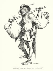 Dobry człowieku, te dwie dziewczyny są pokojówkami? (lito) autorstwa William Heath Robinson