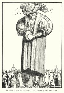 Miał też kupić trzy piękne młode jednorożce (lito) autorstwa William Heath Robinson