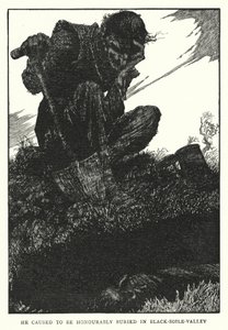 Sprawił, że został honorowo pochowany w Black-soile-valley (litho) autorstwa William Heath Robinson
