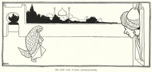Zobaczył zbliżającą się pielęgniarkę (grawerowanie) autorstwa William Heath Robinson