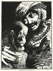 Wziął mnie pod swoją opiekę (grafika) autorstwa William Heath Robinson