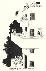Wakacyjne radości w nowoczesnych mieszkaniach (lito) autorstwa William Heath Robinson
