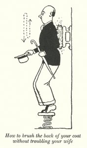 Jak czesać tył płaszcza bez niepokojenia żony (lito) autorstwa William Heath Robinson