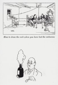 Jak narysować korek, gdy zgubiłeś korkociąg (lito) autorstwa William Heath Robinson
