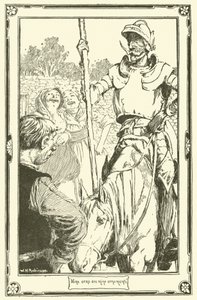 Ilustracja do Don Kichota (lito) autorstwa William Heath Robinson