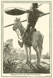 Ilustracja do Don Kichota (lito) autorstwa William Heath Robinson