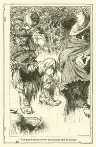 Ilustracja do Don Kichota (lito) autorstwa William Heath Robinson
