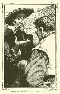 Ilustracja do Don Kichota (lito) autorstwa William Heath Robinson