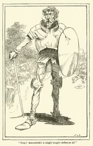 Ilustracja do Don Kichota (lito) autorstwa William Heath Robinson