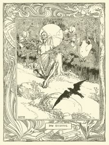 Ilustracja do Don Kichota (lito) autorstwa William Heath Robinson