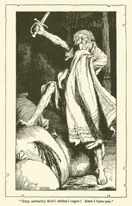Ilustracja do Don Kichota (lito) autorstwa William Heath Robinson