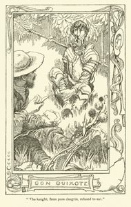 Ilustracja do Don Kichota (lito) autorstwa William Heath Robinson