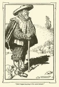 Ilustracja do Don Kichota (lito) autorstwa William Heath Robinson