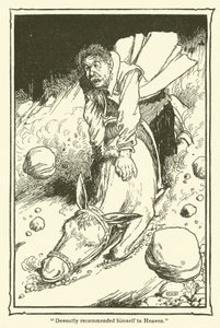 Ilustracja do Don Kichota (lito) autorstwa William Heath Robinson