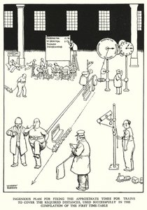 Ilustracja do Ribaldry na kolei autorstwa W Heatha Robinsona (lito) autorstwa William Heath Robinson