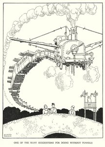 Ilustracja do Ribaldry na kolei autorstwa W Heatha Robinsona (lito) autorstwa William Heath Robinson