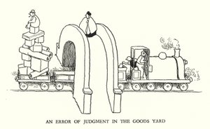 Ilustracja do Ribaldry na kolei autorstwa W Heatha Robinsona (lito) autorstwa William Heath Robinson