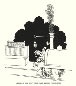 Ilustracja do Ribaldry na kolei autorstwa W Heatha Robinsona (lito) autorstwa William Heath Robinson