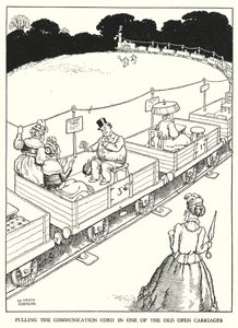 Ilustracja do Ribaldry na kolei autorstwa W Heatha Robinsona (lito) autorstwa William Heath Robinson
