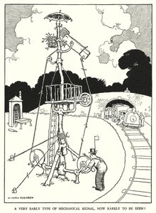 Ilustracja do Ribaldry na kolei autorstwa W Heatha Robinsona (lito) autorstwa William Heath Robinson