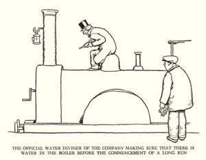 Ilustracja do Ribaldry na kolei autorstwa W Heatha Robinsona (lito) autorstwa William Heath Robinson