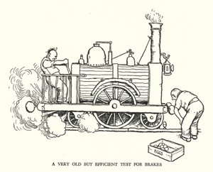 Ilustracja do Ribaldry na kolei autorstwa W Heatha Robinsona (lito) autorstwa William Heath Robinson