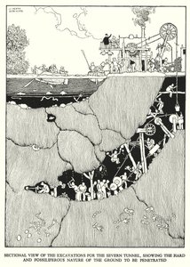 Ilustracja do Ribaldry na kolei autorstwa W Heatha Robinsona (lito) autorstwa William Heath Robinson