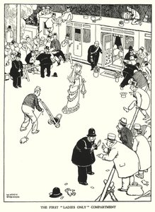Ilustracja do Ribaldry na kolei autorstwa W Heatha Robinsona (lito) autorstwa William Heath Robinson