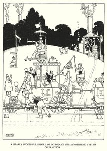 Ilustracja do Ribaldry na kolei autorstwa W Heatha Robinsona (lito) autorstwa William Heath Robinson