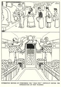 Ilustracja do Ribaldry na kolei autorstwa W Heatha Robinsona (lito) autorstwa William Heath Robinson