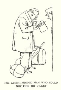 Ilustracja do Ribaldry na kolei autorstwa W Heatha Robinsona (lito) autorstwa William Heath Robinson