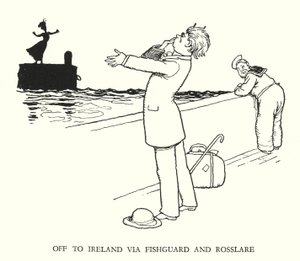 Ilustracja do Ribaldry na kolei autorstwa W Heatha Robinsona (lito) autorstwa William Heath Robinson