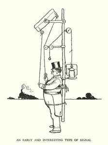 Ilustracja do Ribaldry na kolei autorstwa W. Heatha Robinsona (lito) autorstwa William Heath Robinson