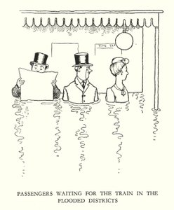 Ilustracja do Ribaldry na kolei autorstwa W. Heatha Robinsona (lito) autorstwa William Heath Robinson