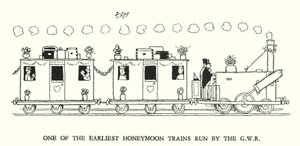 Ilustracja do Ribaldry na kolei autorstwa W. Heatha Robinsona (lito) autorstwa William Heath Robinson