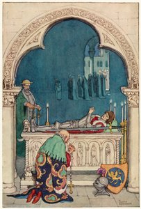 Ilustracja do Przygody Don Kichota (kolor lito) autorstwa William Heath Robinson