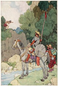 Ilustracja do Przygody Don Kichota (kolor lito) autorstwa William Heath Robinson
