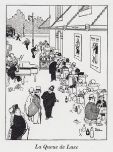 La Queue de Luxe (lito) autorstwa William Heath Robinson