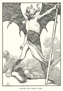 Lucyfer uwolni się (litos) autorstwa William Heath Robinson