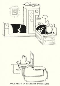 Nowoczesność w meblach do sypialni (lito) autorstwa William Heath Robinson