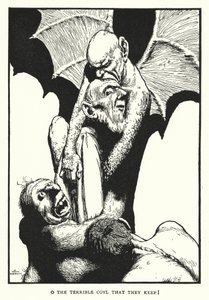 O straszny Coyl, którego trzymają! (lito) autorstwa William Heath Robinson