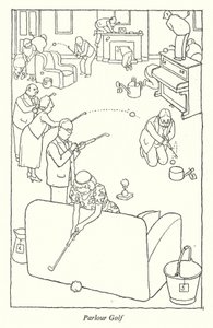 Golf salonowy (kamienny) autorstwa William Heath Robinson
