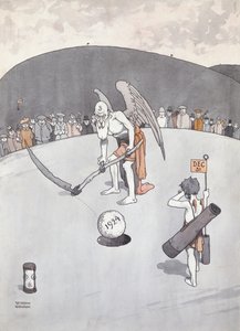 Wyciąganie starego otworu (pióro i atrament) autorstwa William Heath Robinson